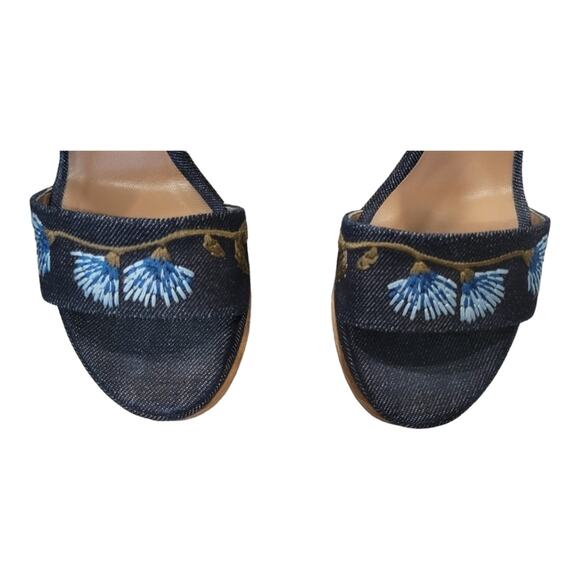 LAURENCE DACADE - PERLA SUNNYVALE JEANS SANDALS Sz 38 US 7.5 - Picture 6 of 10